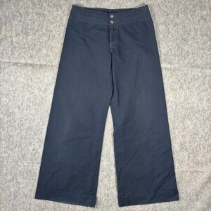 Polo Ralph Lauren Wide Leg Chino Pants Women's 6 30 x 30.5 Navy Blue Sailor